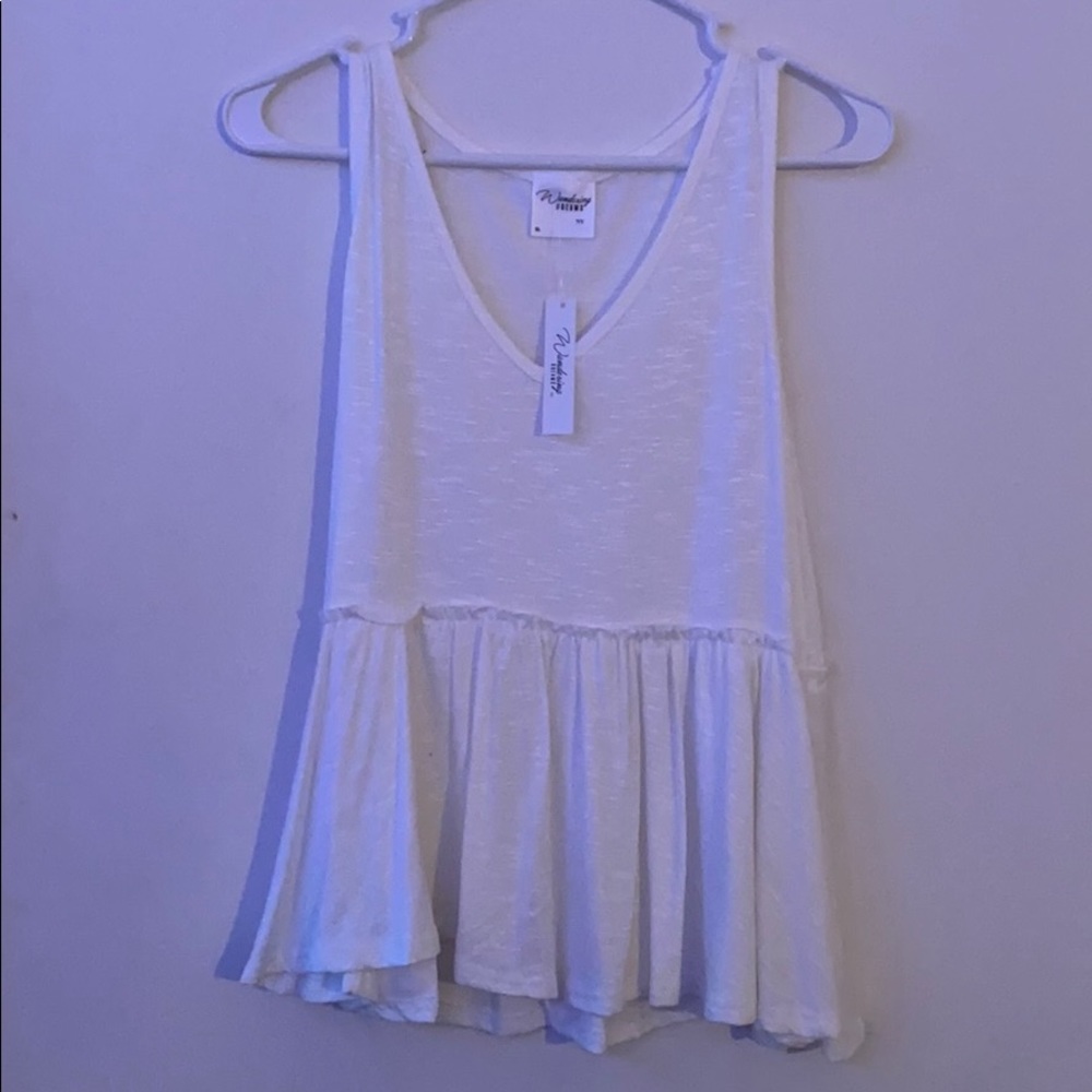 White flowy tank